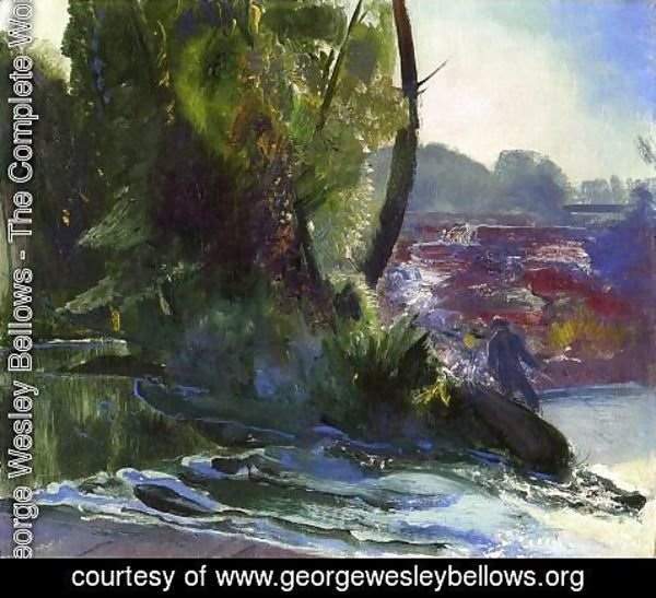 George Wesley Bellows - Fisherman And Stream