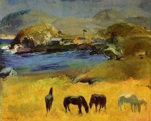 George Wesley Bellows - Horses  Carmel
