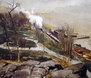 George Wesley Bellows - Rain On The River