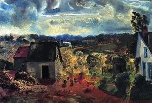 George Wesley Bellows - Sunset  Shady Valley Aka Boggs Road