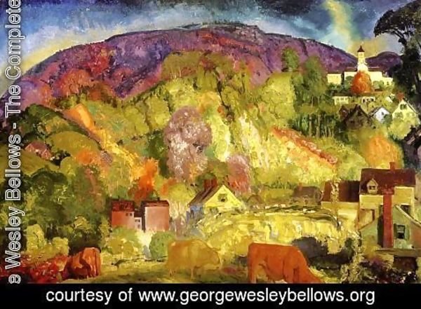 George Wesley Bellows - The Village On The Hill
