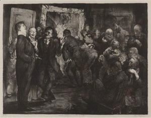 George Wesley Bellows - Artists Judging Works Of Art, Second State