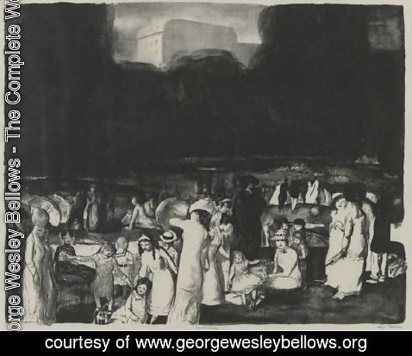 George Wesley Bellows - In The Park, Dark