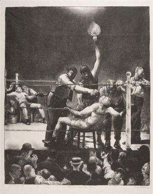 George Wesley Bellows - Between Rounds, Small, Second Stone