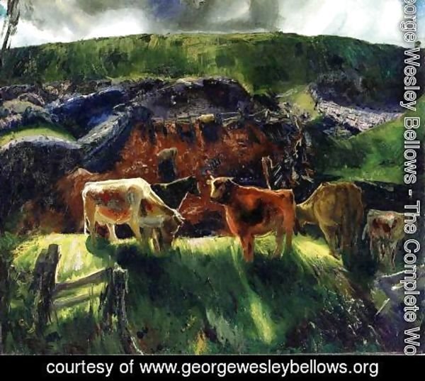 George Wesley Bellows - Cattle And Pig Pen