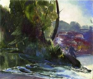 George Wesley Bellows - Fisherman And Stream