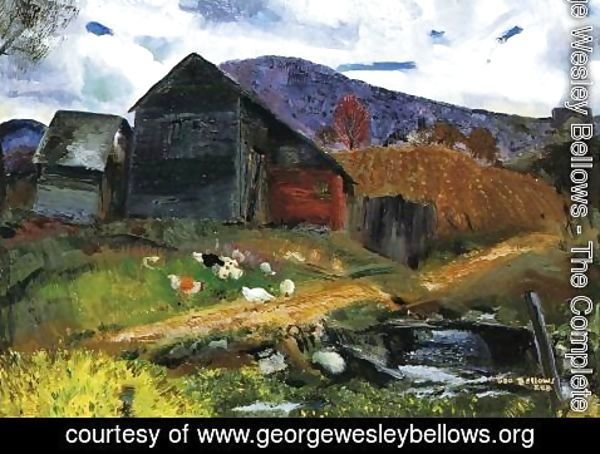 George Wesley Bellows - Old Barn In Shady Valley