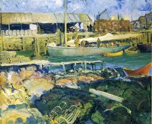 George Wesley Bellows - The Fish Wharf  Matinicus Island