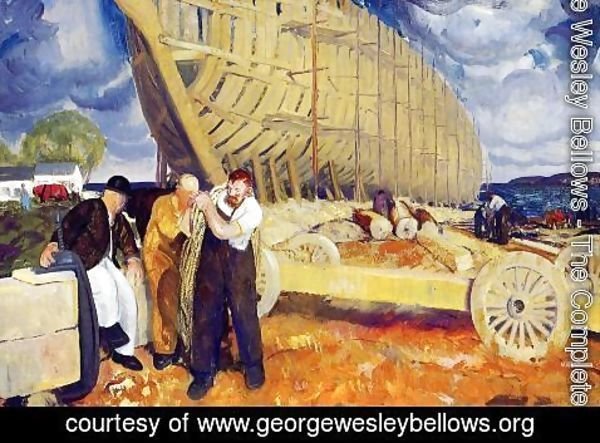 George Wesley Bellows - The Rope Aka Builders Of Ships